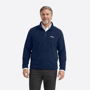 Mens LANDS END(R) Solid Polar Snap Fleece Sweatshirt